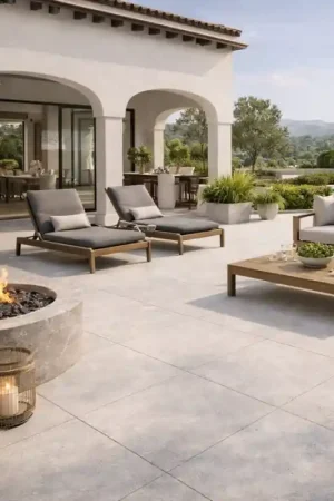 Dalle terrasse ATRIO Light Grey 60×60 – effet pierre minérale Dernière Chance